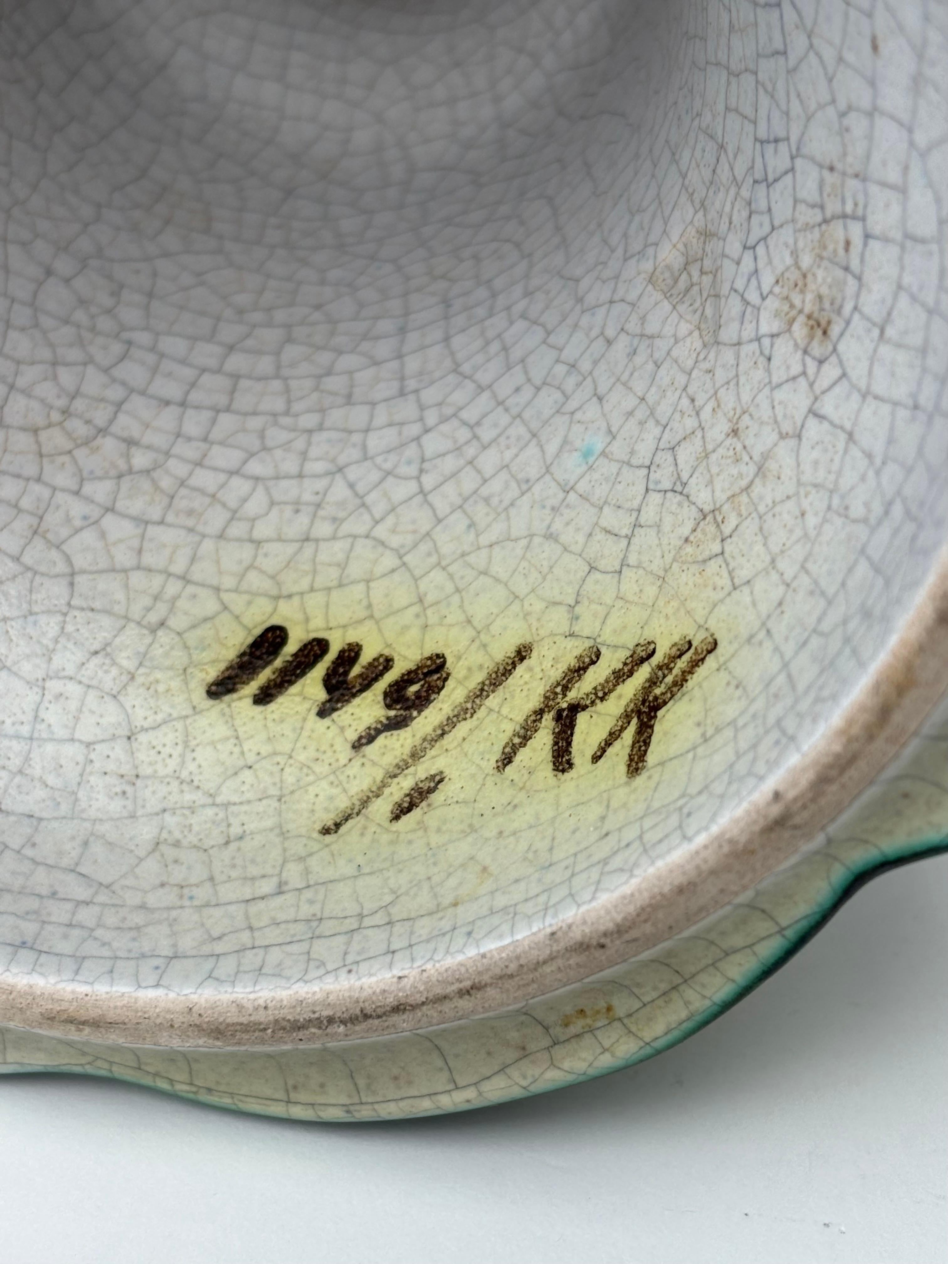 Swedish Ebeling Art Nouveau Ceramic Candleholders, 1920s For Sale 6