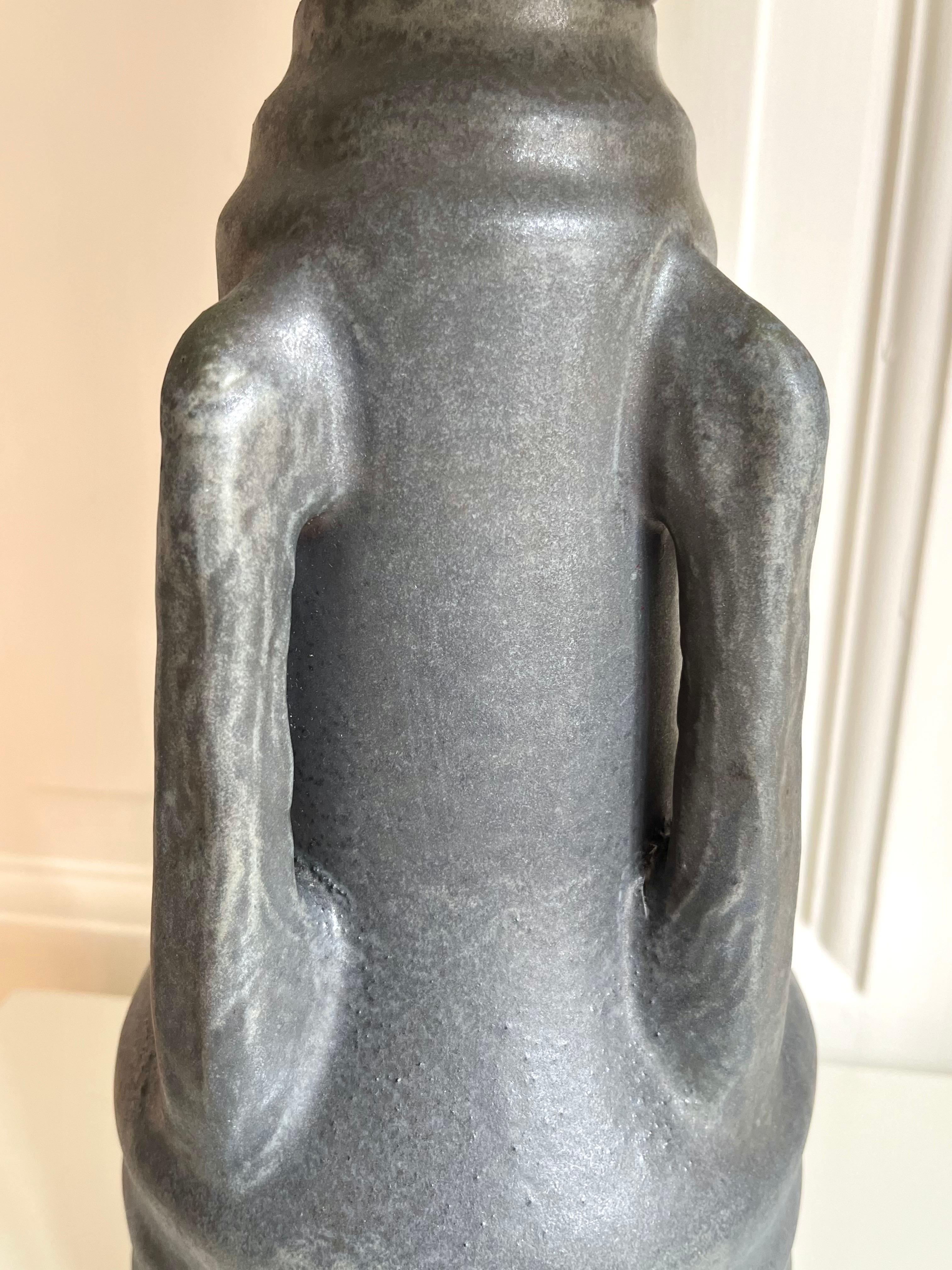 Swedish Art Nouveau Ceramic Table Lamp, Karl Robert Svensson for Höganäs, 1900s For Sale 1