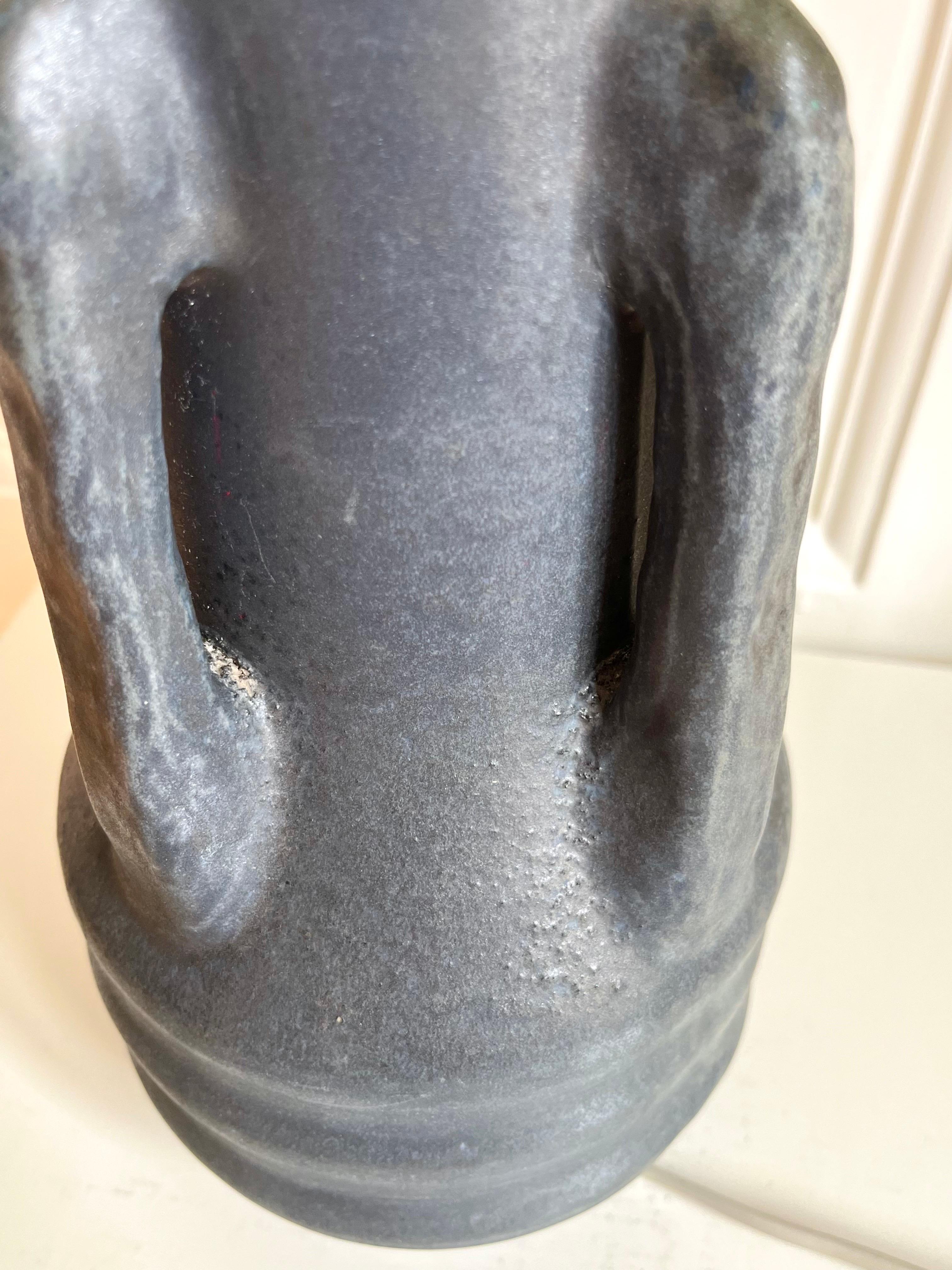 Swedish Art Nouveau Ceramic Table Lamp, Karl Robert Svensson for Höganäs, 1900s For Sale 3