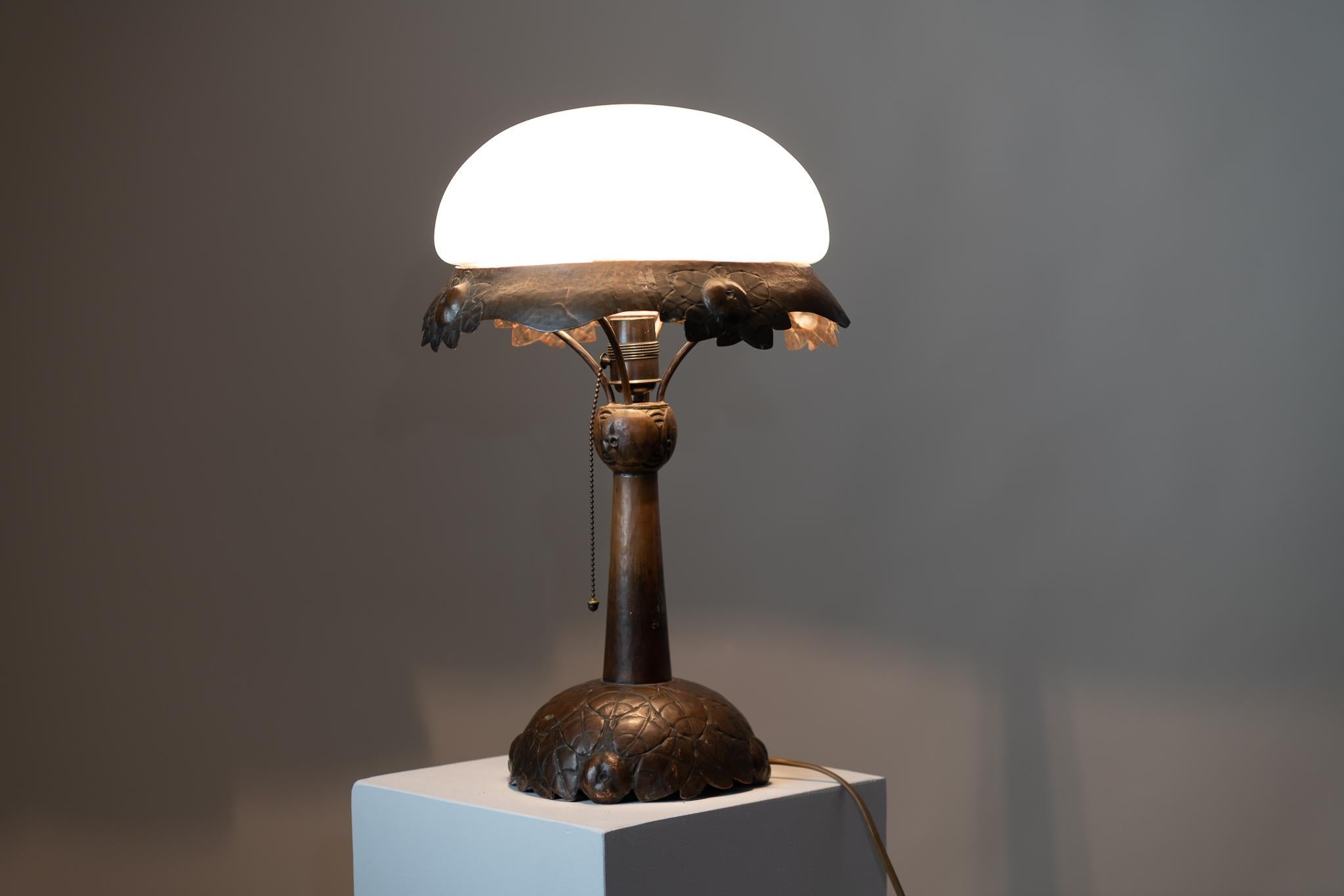 art nouveau table lamp