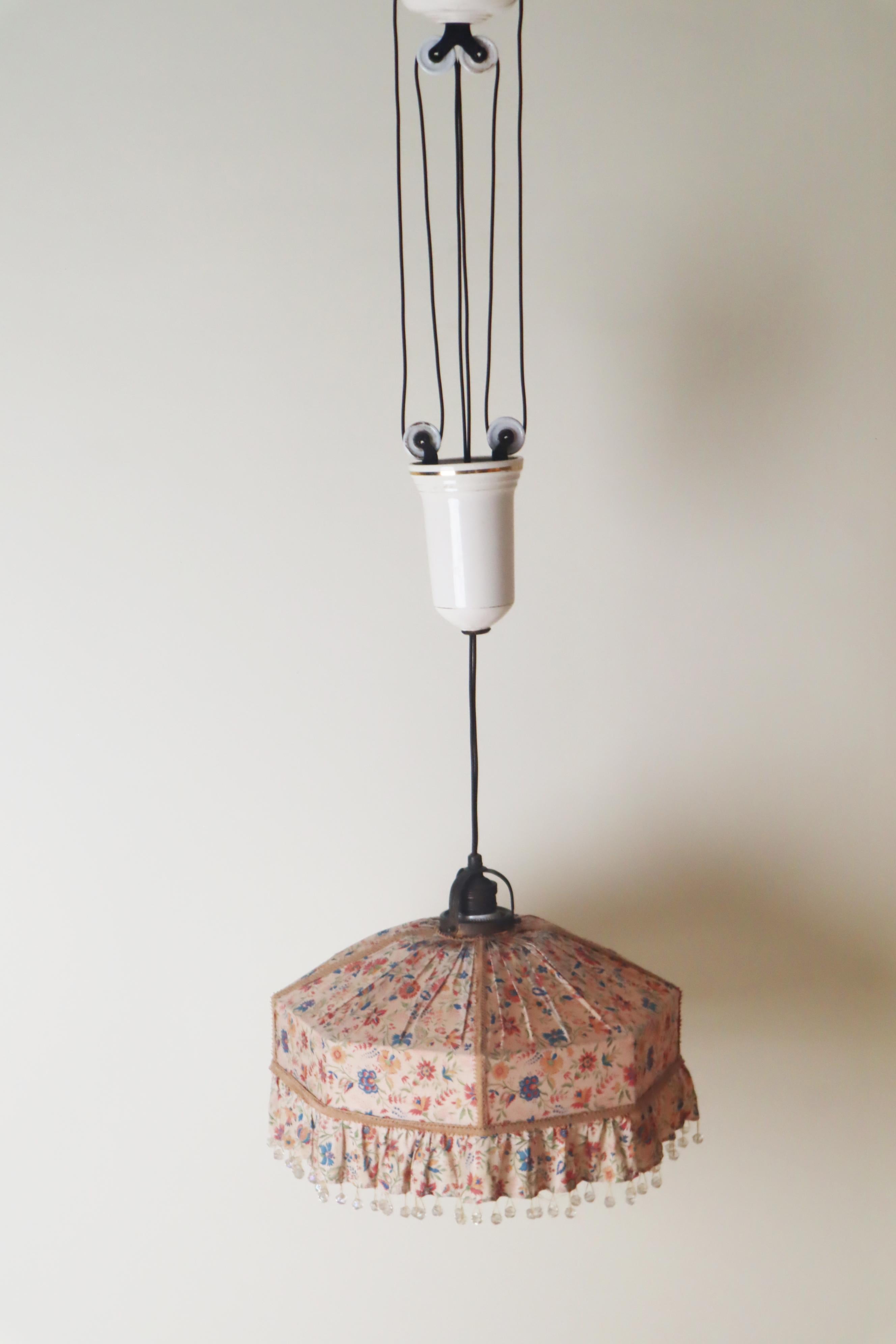 Swedish Art Nouveau Counterweight Pendant in the Style of Josef Frank For Sale 8