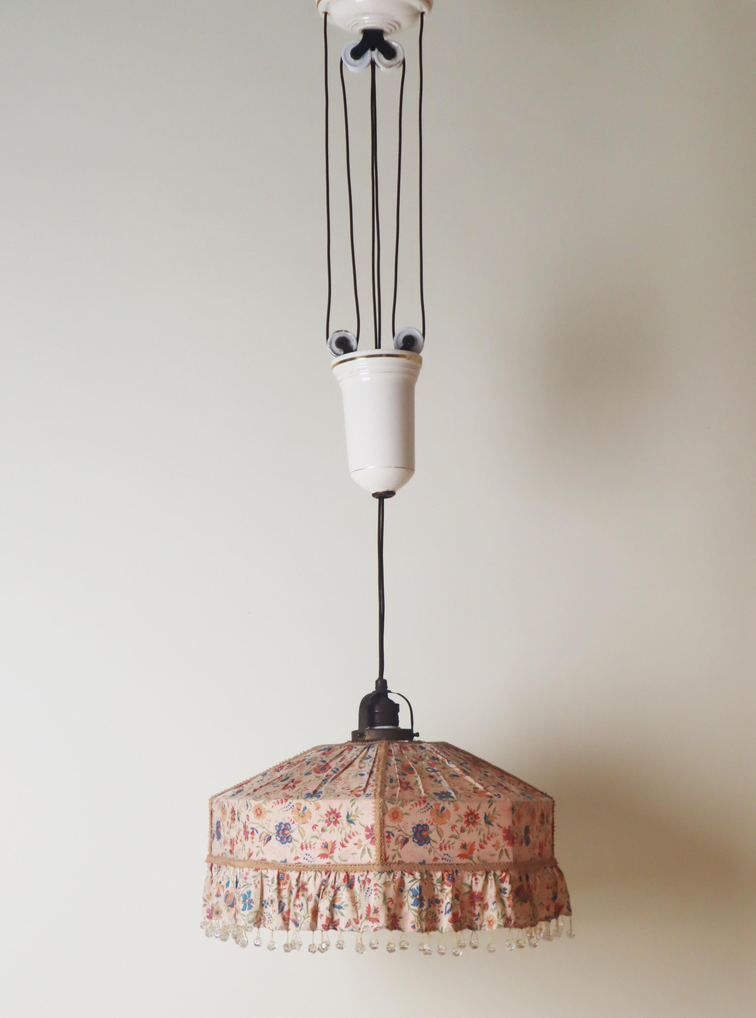 Swedish Art Nouveau Counterweight Pendant in the Style of Josef Frank For Sale 11
