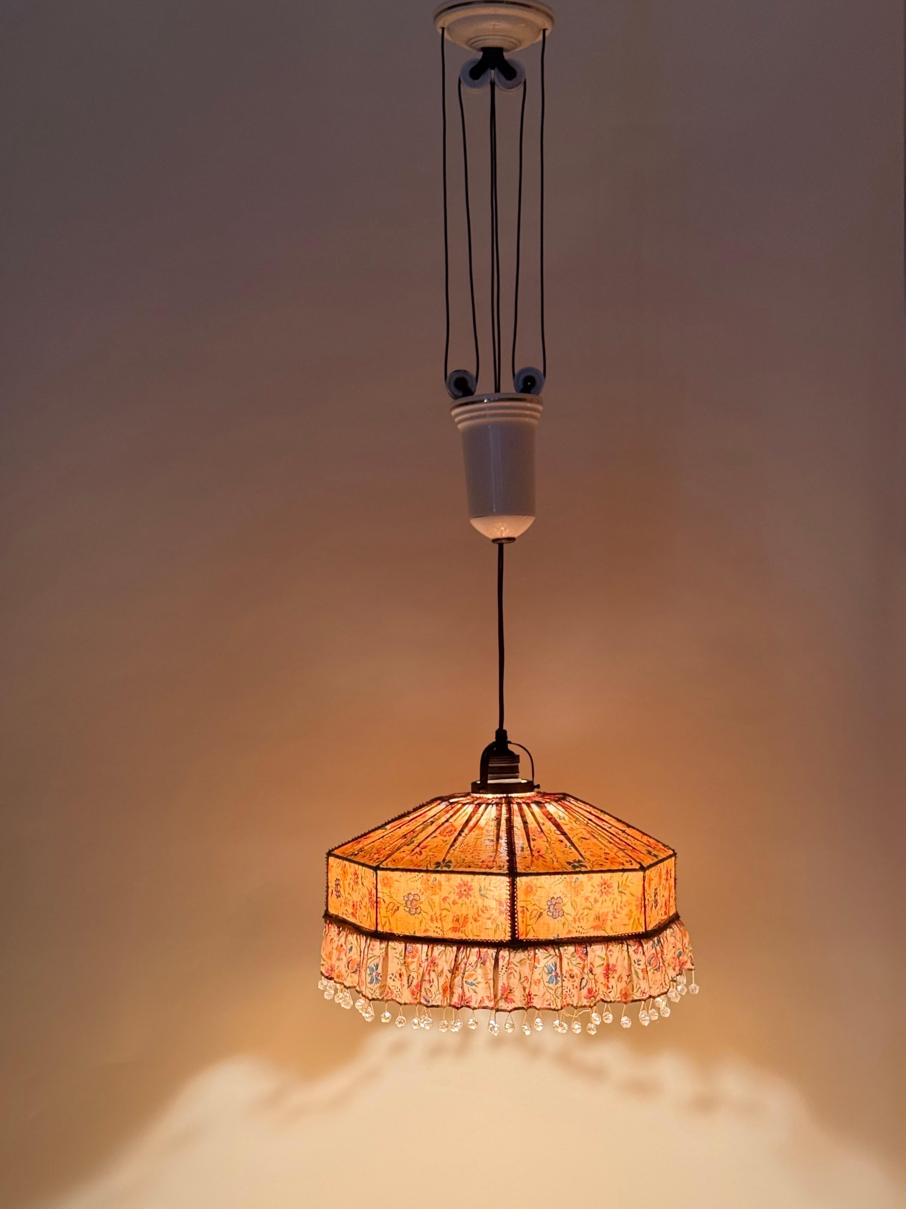 Swedish Art Nouveau Counterweight Pendant in the Style of Josef Frank For Sale 12