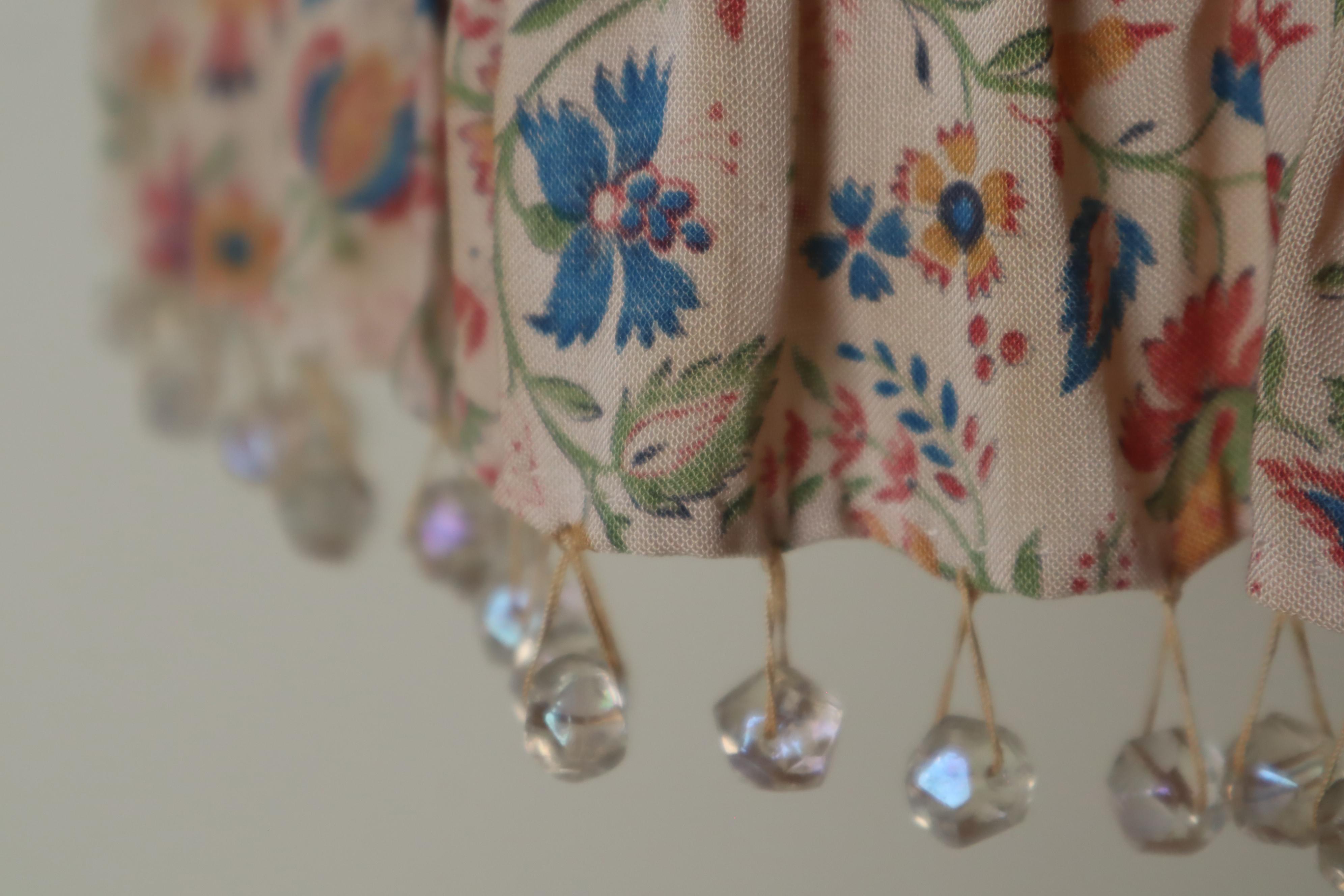 Crystal Swedish Art Nouveau Counterweight Pendant in the Style of Josef Frank For Sale