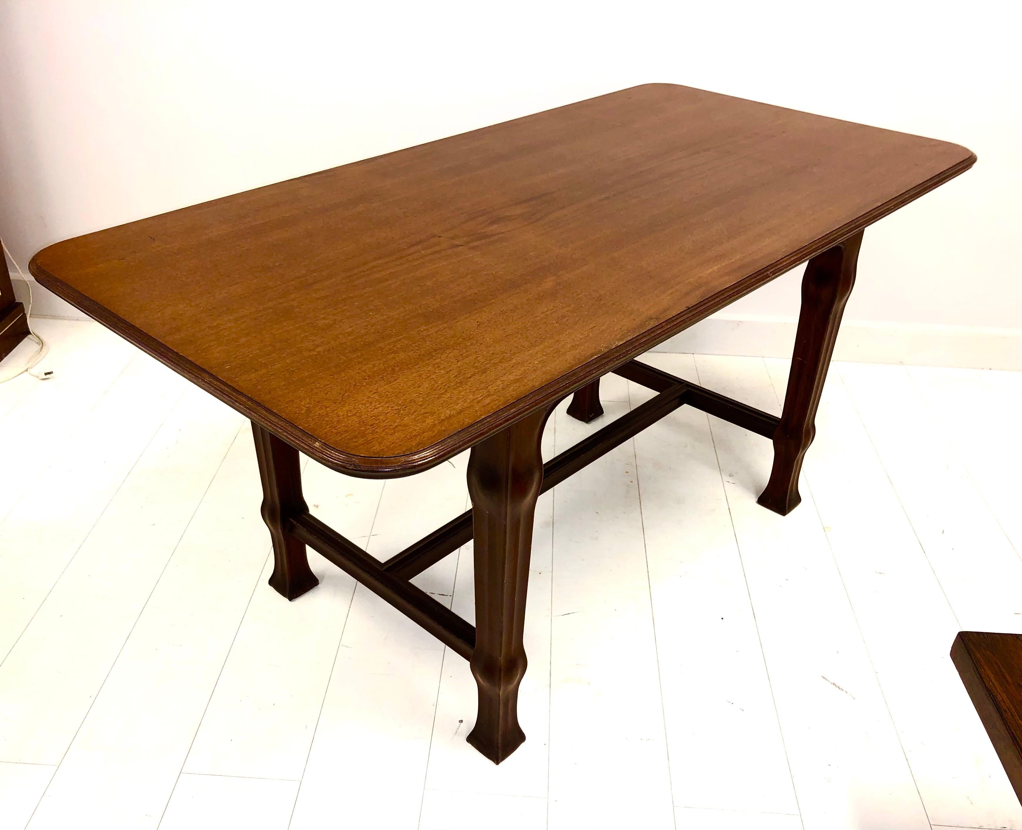 Ferdinand Boberg, Swedish Art Nouveau Library or Dining Table For Sale 4