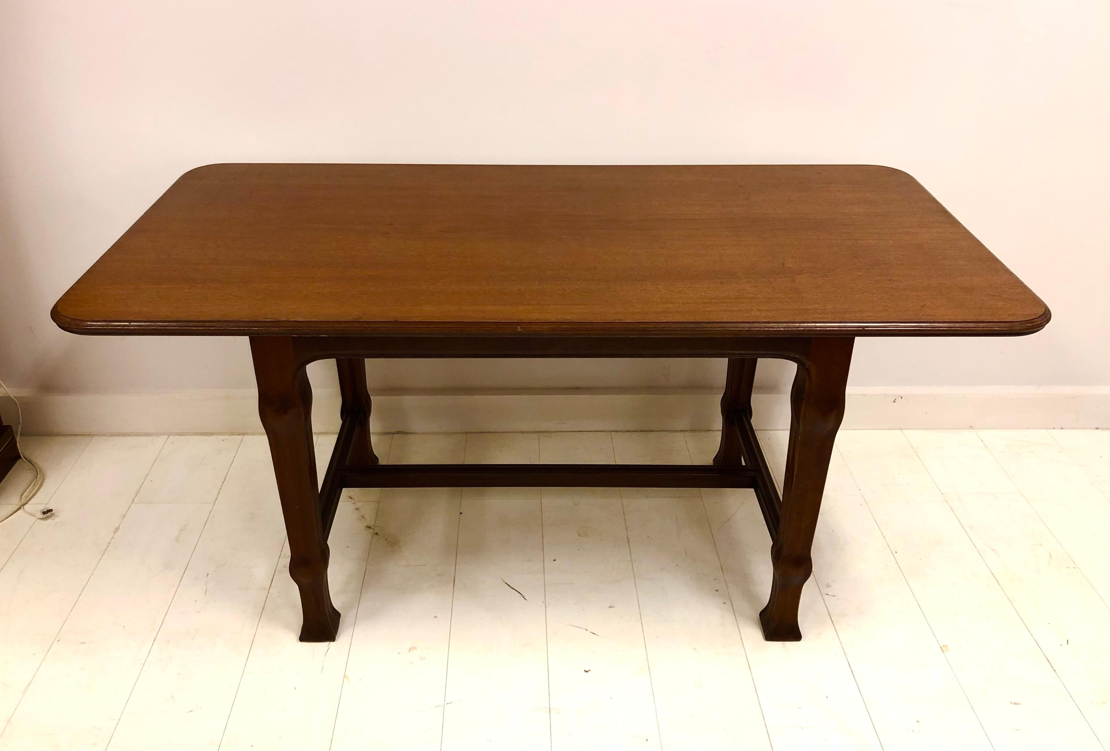 Ferdinand Boberg, Swedish Art Nouveau Library or Dining Table For Sale 2