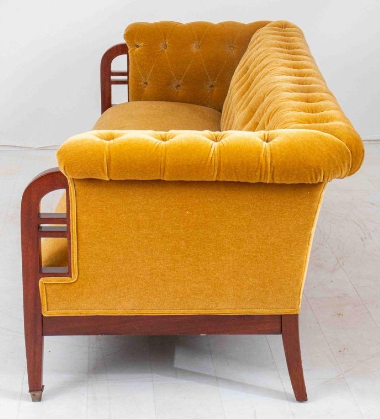Unknown Swedish Art Nouveau Mahogany Sofa For Sale