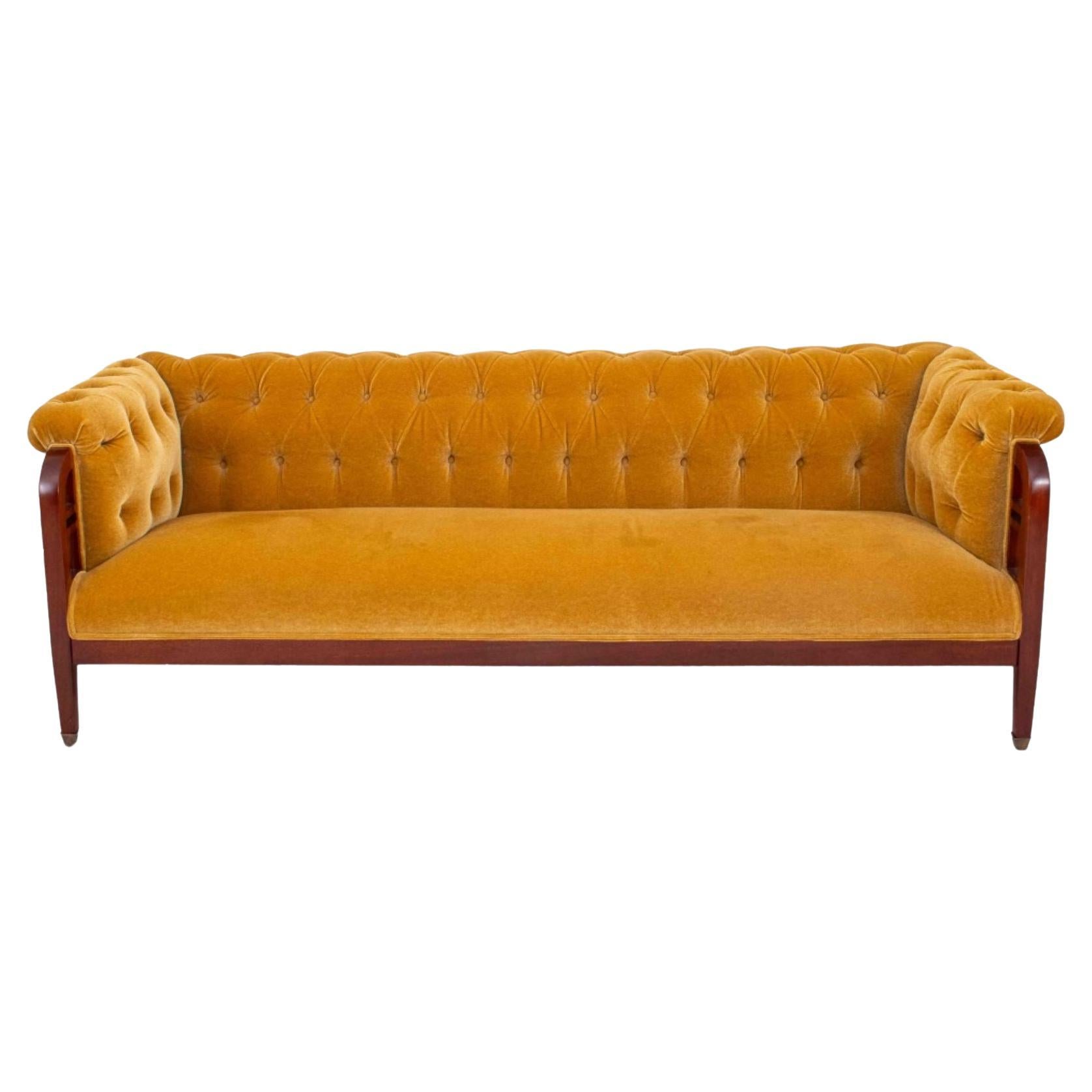 Swedish Art Nouveau Mahogany Sofa For Sale