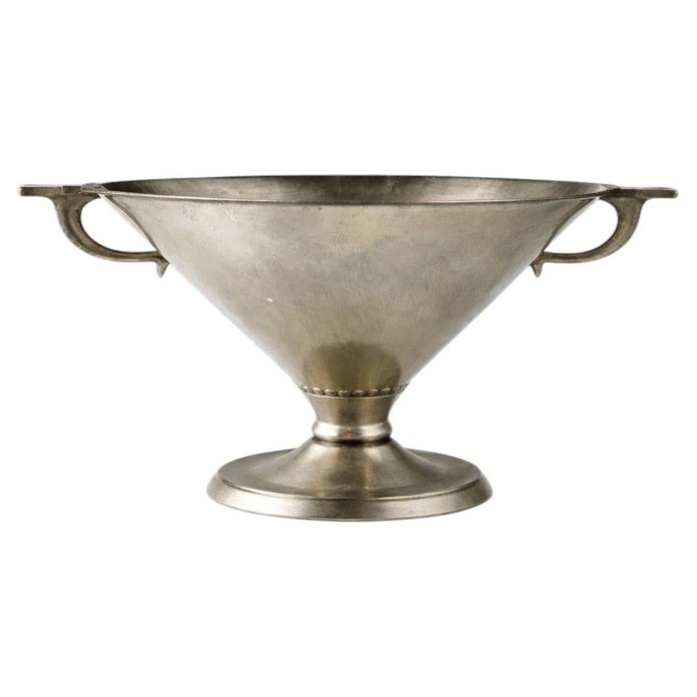 Swedish Art Nouveau Pewter Compote Bowl by Edvin Ollers, 1907