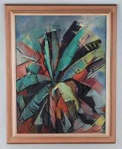 Swedish Artist, Abstract Composition, Oil on Canvas