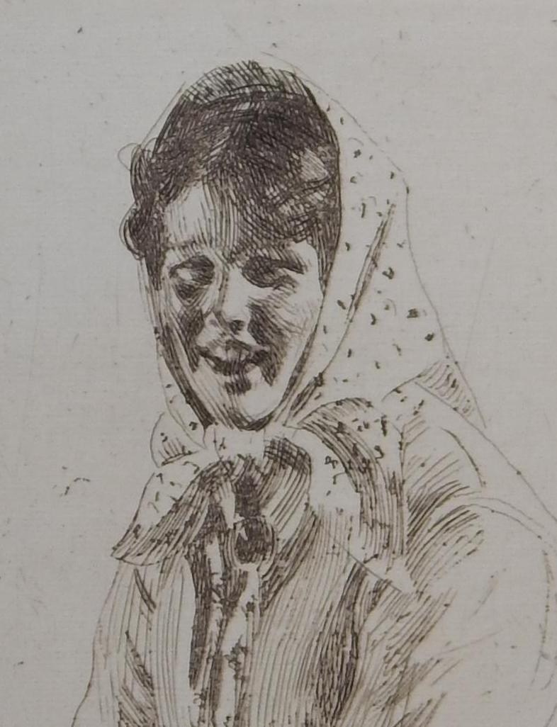 Lovely original etching, a portrait of a local girl by Anders Zorn (1860-1920) $1500
Created 1912 and titled “Skerikulla.