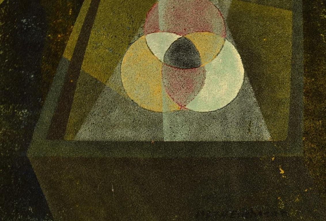 Mid-20th Century Swedish Artist, Mixed Media on Board, Abstract Composition, 1960s