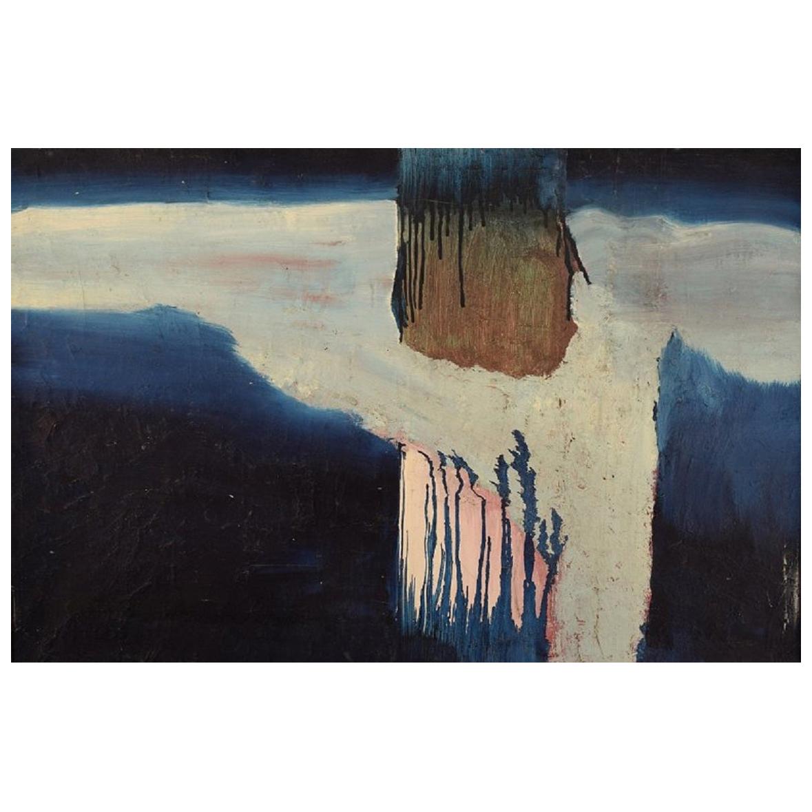 Swedish Artist, Oil on Canvas, Abstract Composition, 1960s