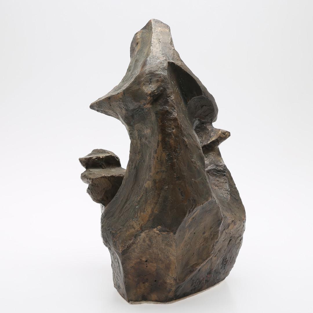 La audacieuse sculpture suédoise en bronze de l'artiste suédoise Wiwe Larsson de style brutaliste 
Wiwe Larsson (1925-2007), a été profondément influencé par l'anthroposophie, une philosophie spirituelle fondée par Rudolf Steiner. L'anthroposophie