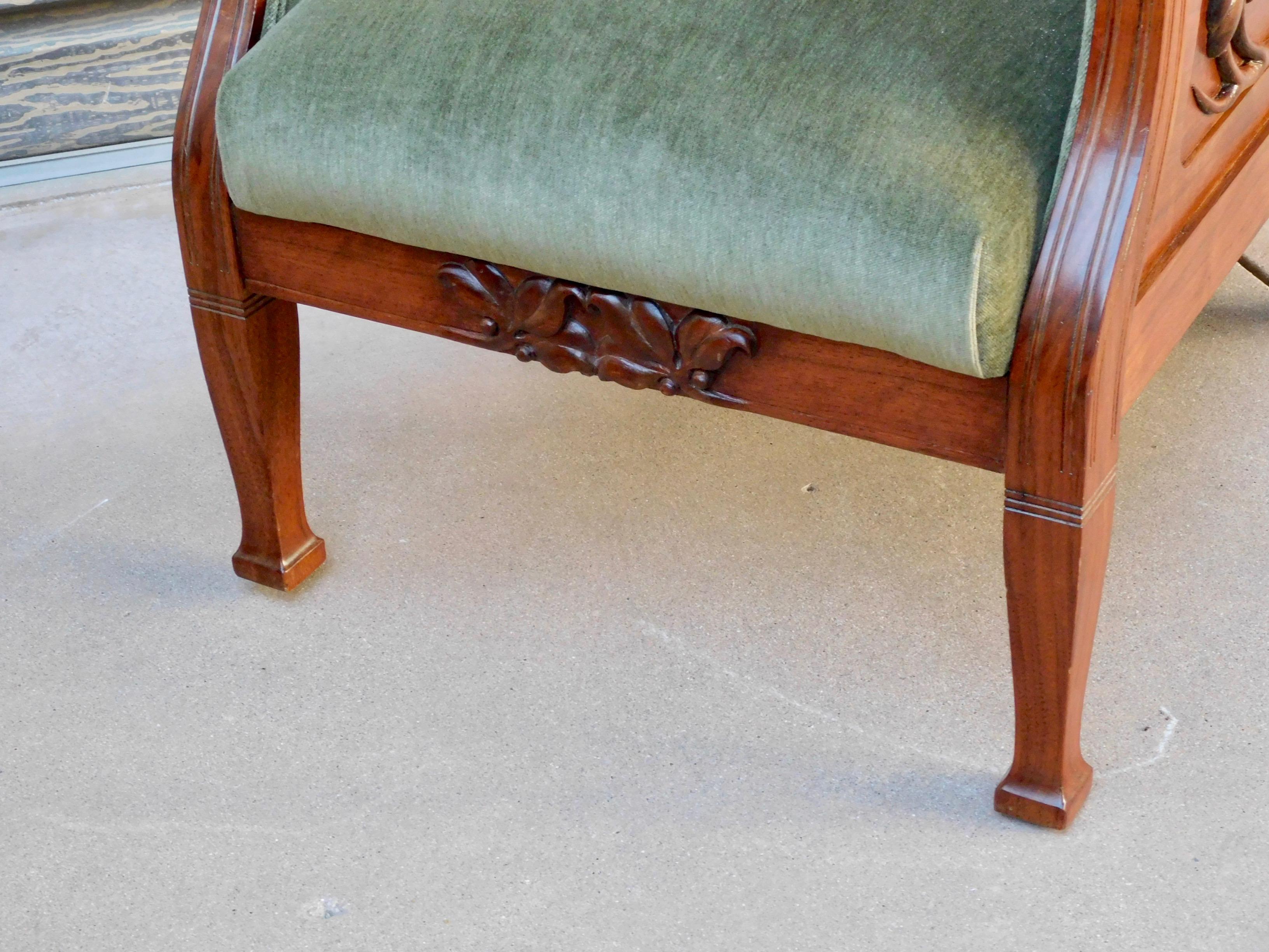 Swedish Arts & Crafts Paneled Chair with Carved Flora Motifs, circa 1900 For Sale 10