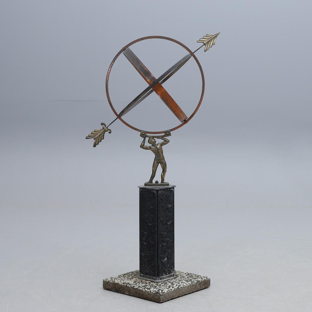 Suédois Armillaire de jardin astrologique Atlas suédois en vente