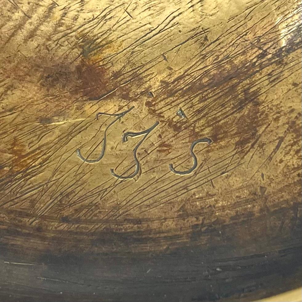 Chandelier de bureau suédois baroque en laiton, début du 18e siècle en vente 6