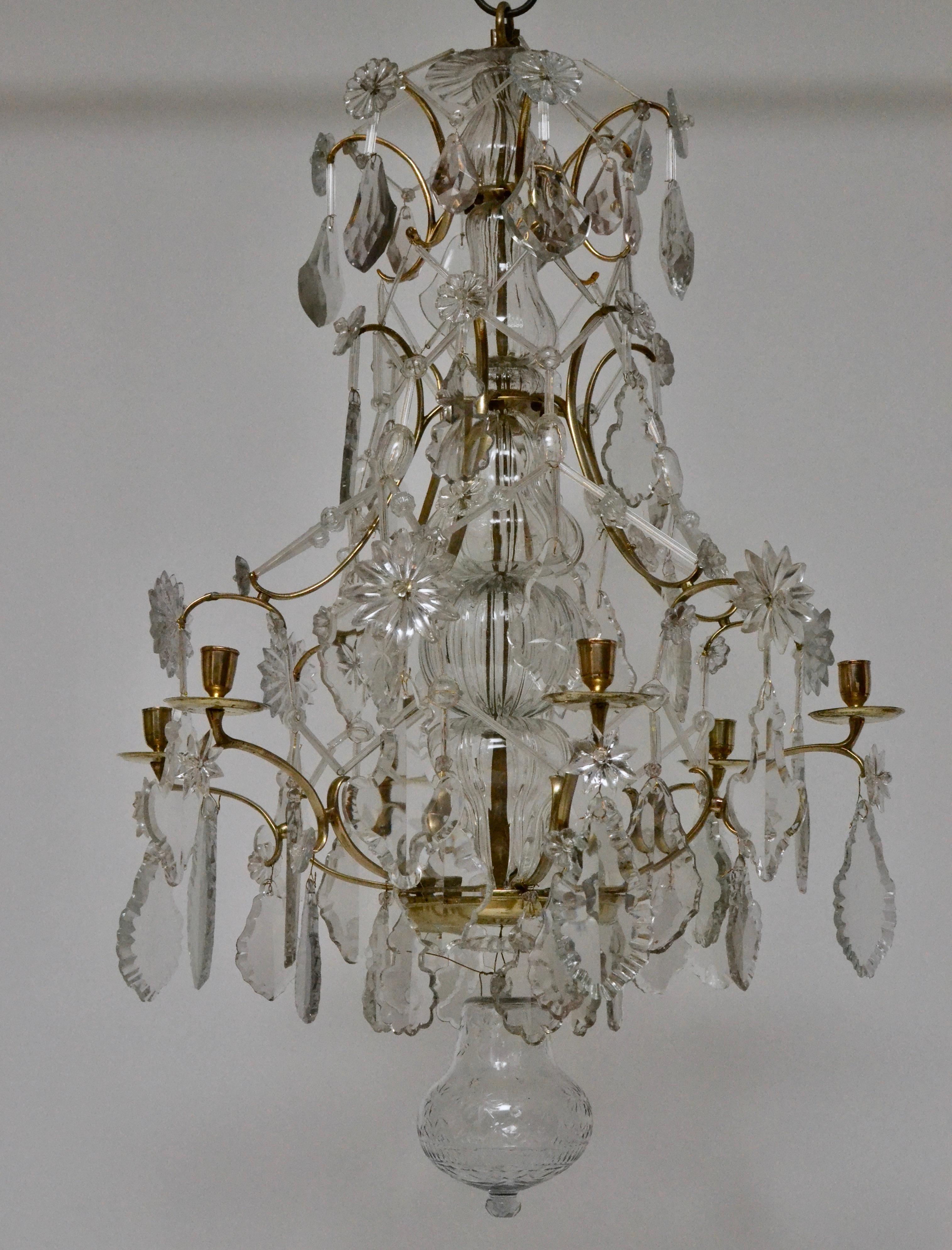 18th Century and Earlier Swedish Baroque Chandelier, 18th Century