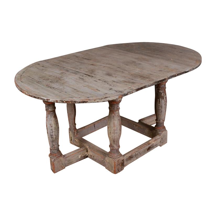 Swedish Baroque Drop-Leaf Table