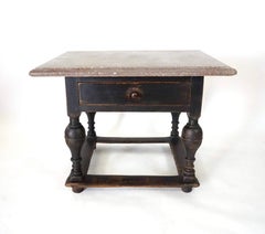 Swedish Baroque Period Öland Stone Top Table, circa 1750