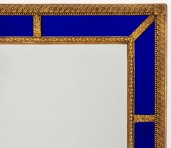 Miroir à coussin en bois doré de style baroque suédois