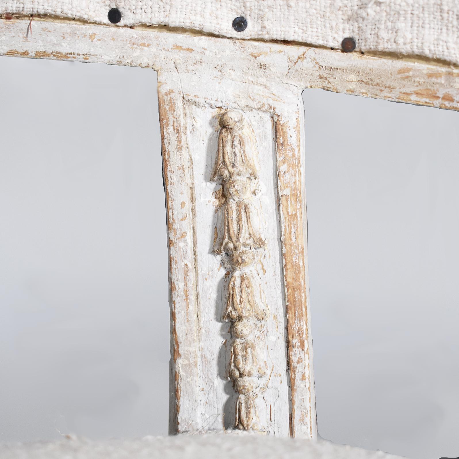 Fabric Pair of 19th Century Swedish Barrel Back Chairs