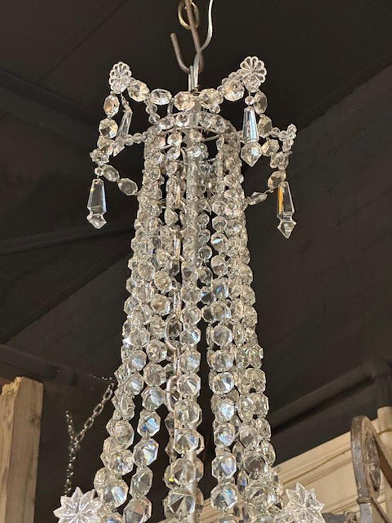Late 19th Century Swedish Basket Chandelier For Sale