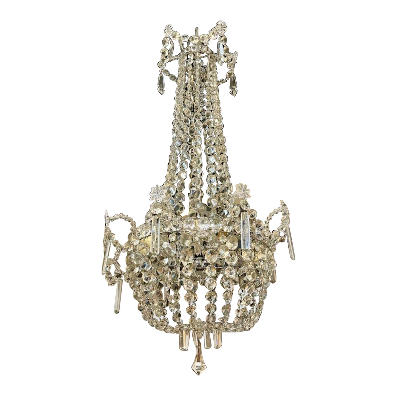 Swedish Basket Chandelier For Sale