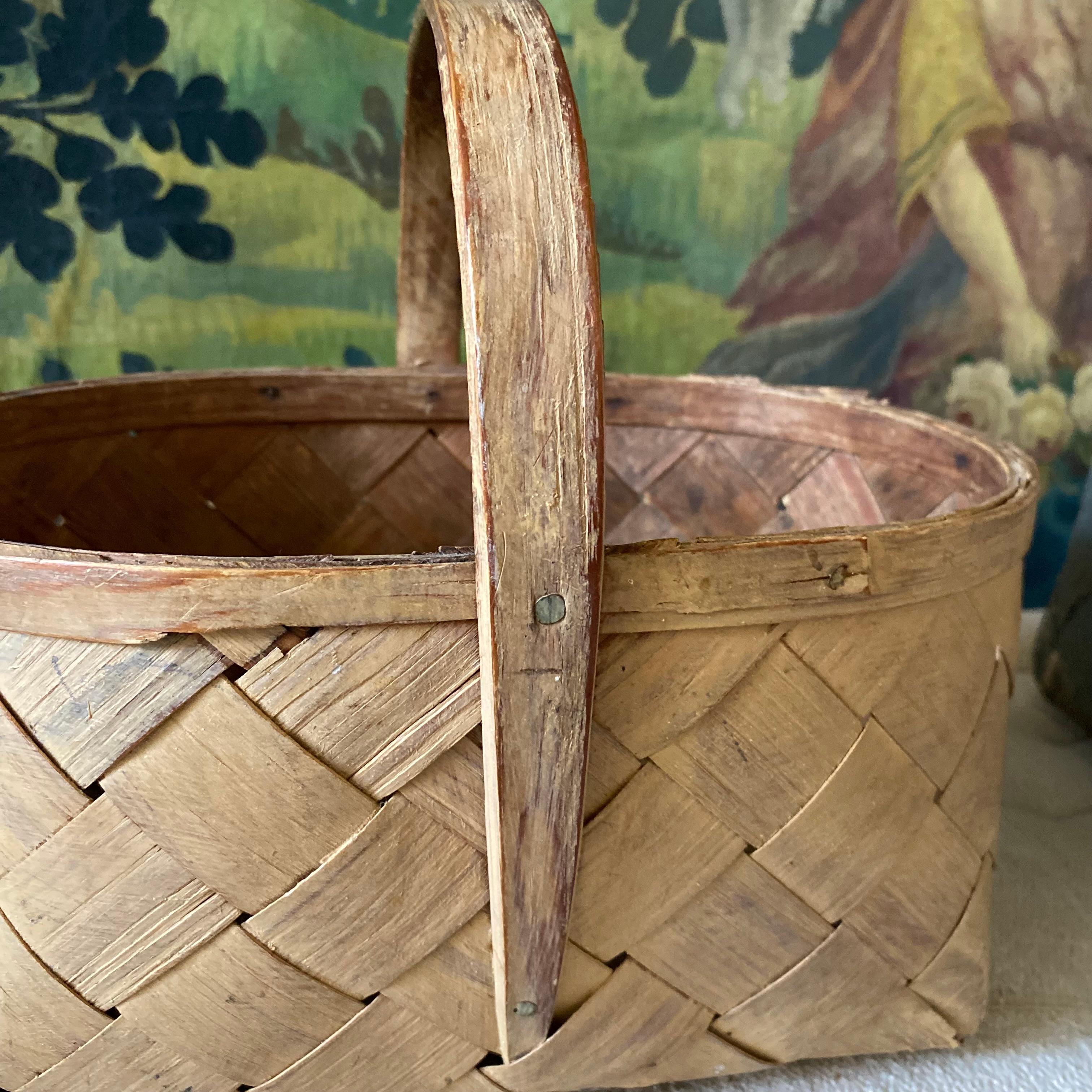 Hand-Crafted Swedish Basket  For Sale