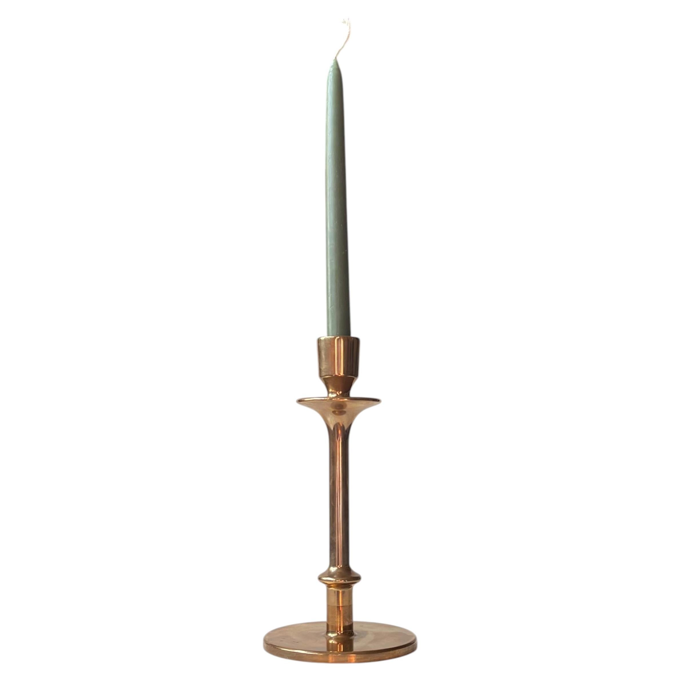 Swedish Bauhaus Era Candleholder in Bronze by Oskar Olsson