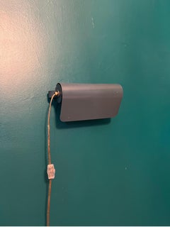 Schwedische Bettlampe aus blauem Metall, 1960