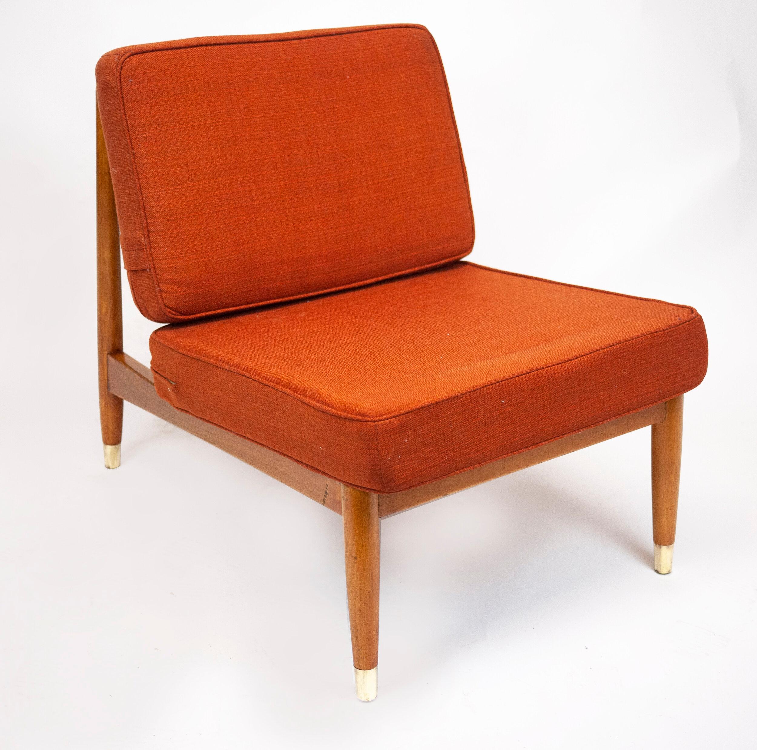 A beech lounge chair in original orange fabric by Folke Ohlsson.

Manufacturer - Dux

Designer - Folke Ohlsson

Design Period - 1960 to 1969

Style - Vintage, Mid-Century

Detailed Condition - Good

Restoration and Damage Details - Beech has been
