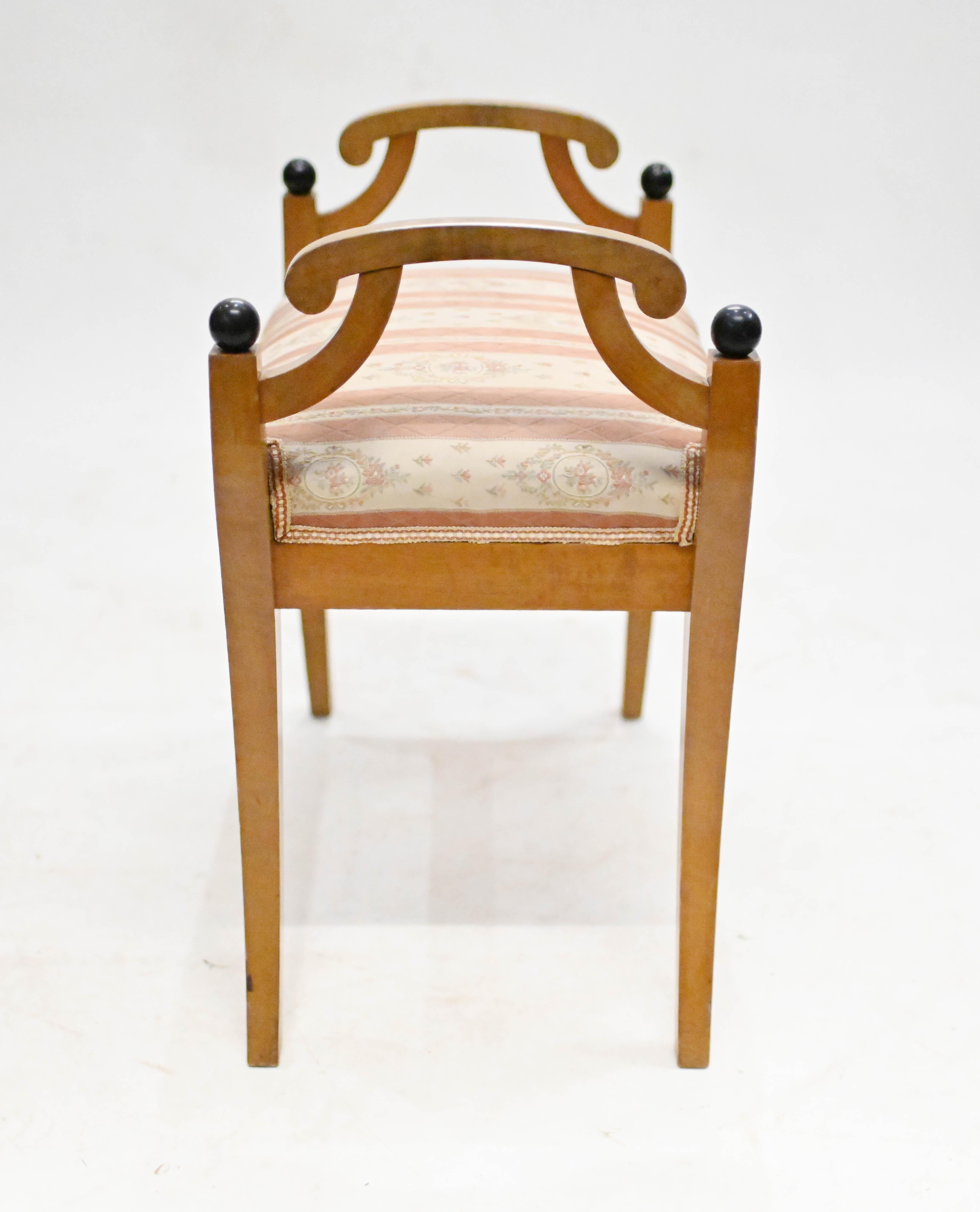 Swedish Beidermeier Stool Seat 1900 Antique In Good Condition For Sale In Potters Bar, GB