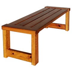 Swedish Bench / Coffee Table in Solid Oregon Pine. Manner of Sven Larsson 1960s