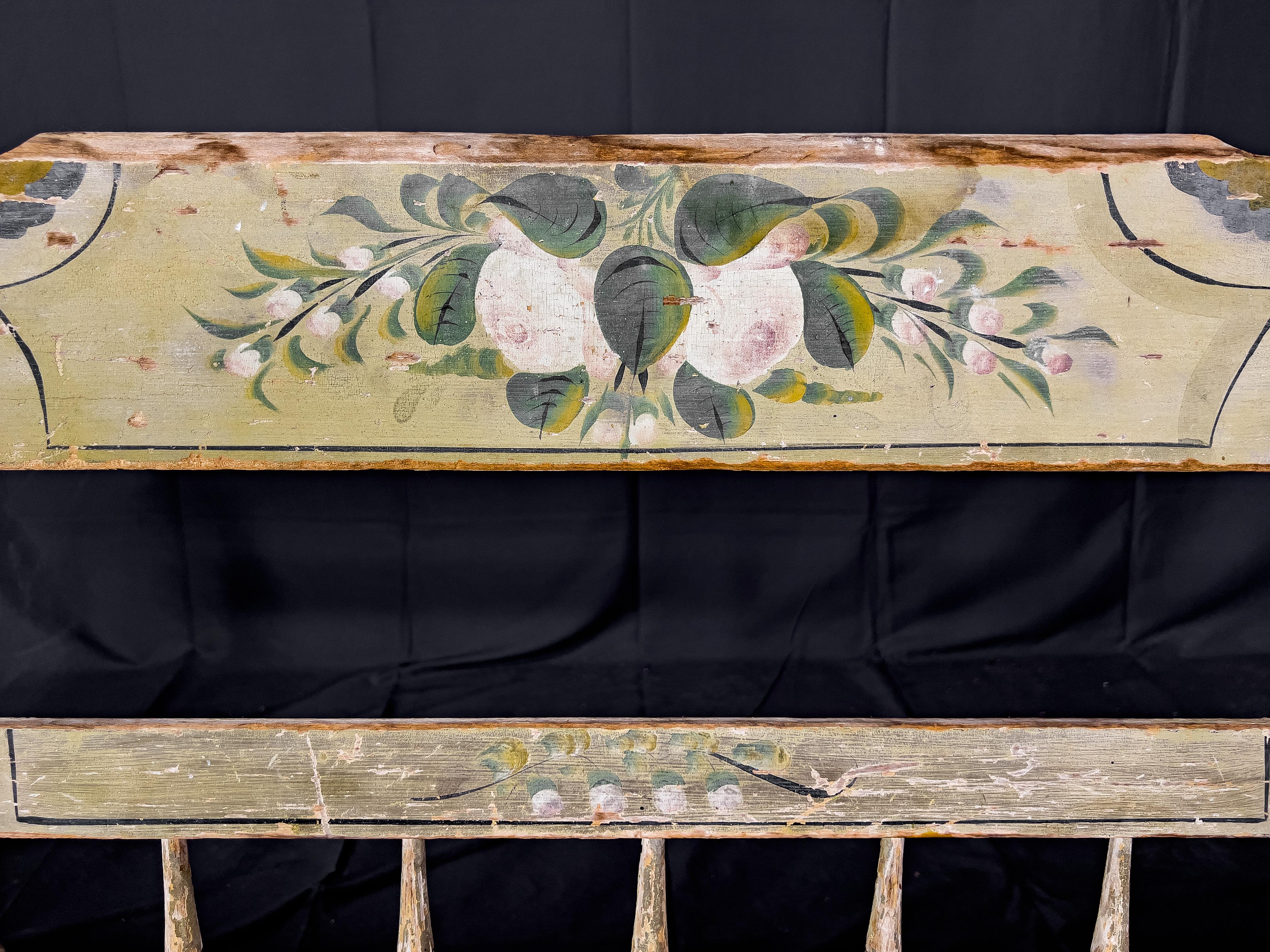 Hand-Crafted Swedish Bench Hand-Painted 19th Century