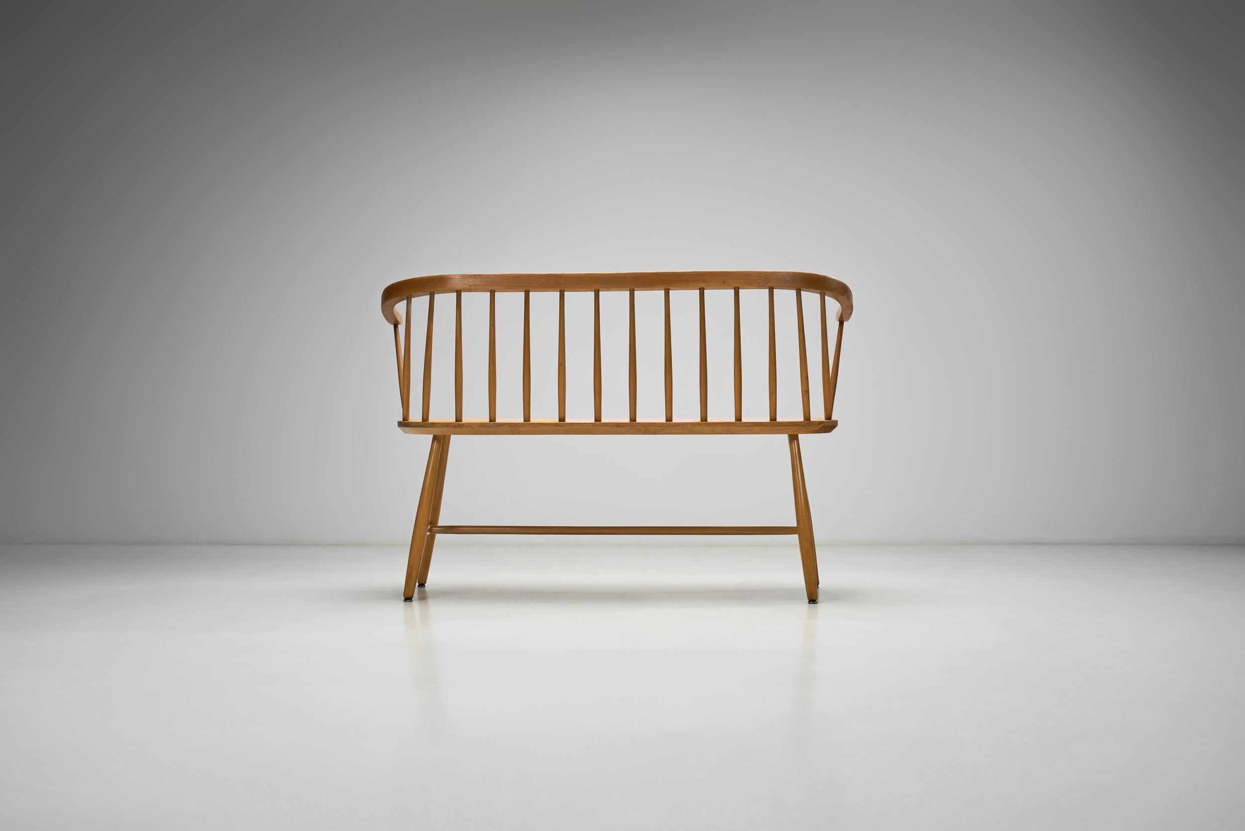 Banc suédois en bouleau par Nesto Möbel AB, Suède 20e siècle en vente 6