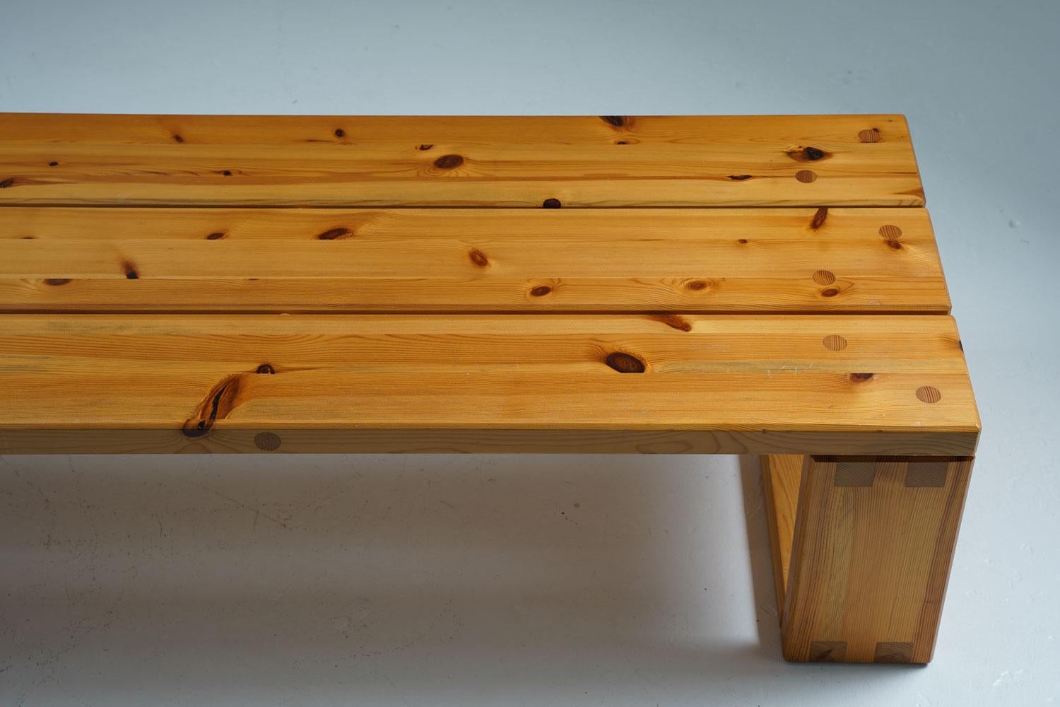 Swedish Bench in Pine, 1970s 2