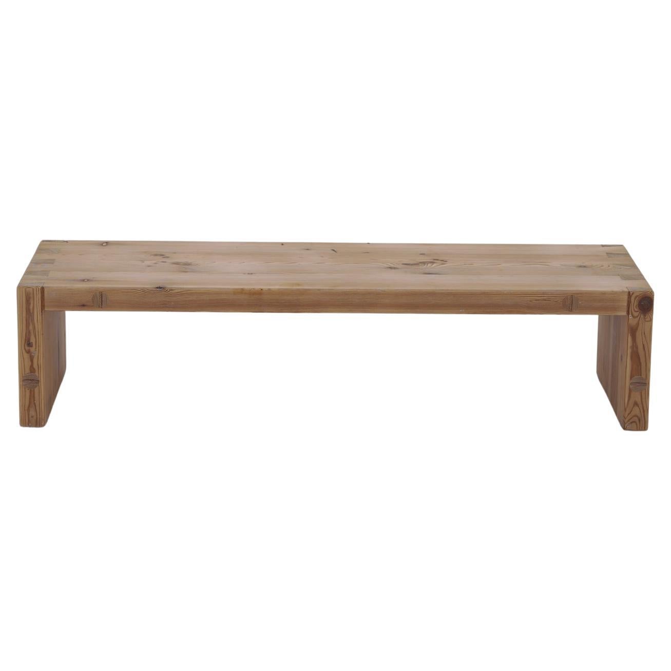 Swedish Bench in Pine by Roland Wilhelmsson, Signed by Designer For Sale