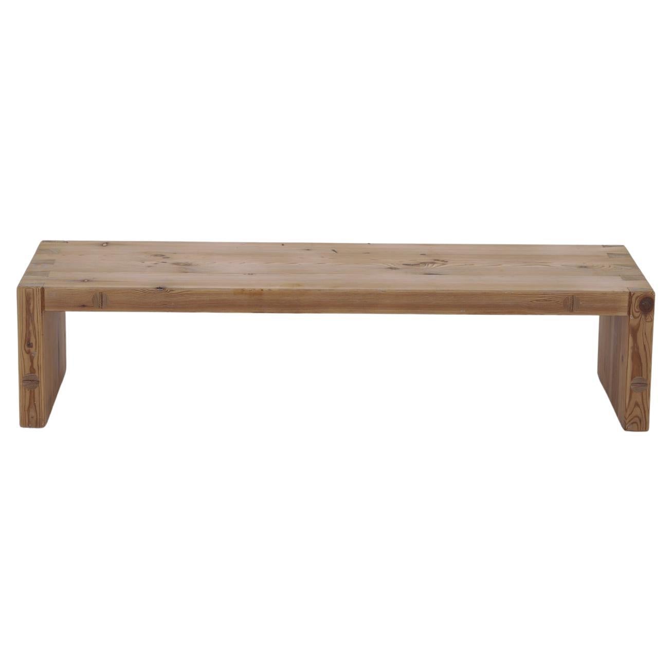 Swedish Bench in Pine by Roland Wilhelmsson, Signed by Designer