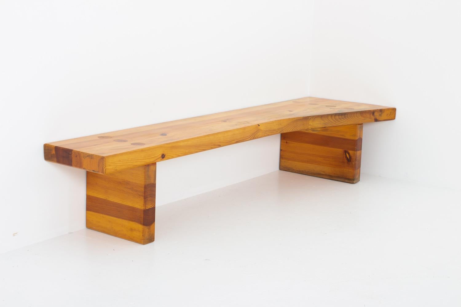 20th Century Swedish Bench in Pine by Sven Larsson, 1970s