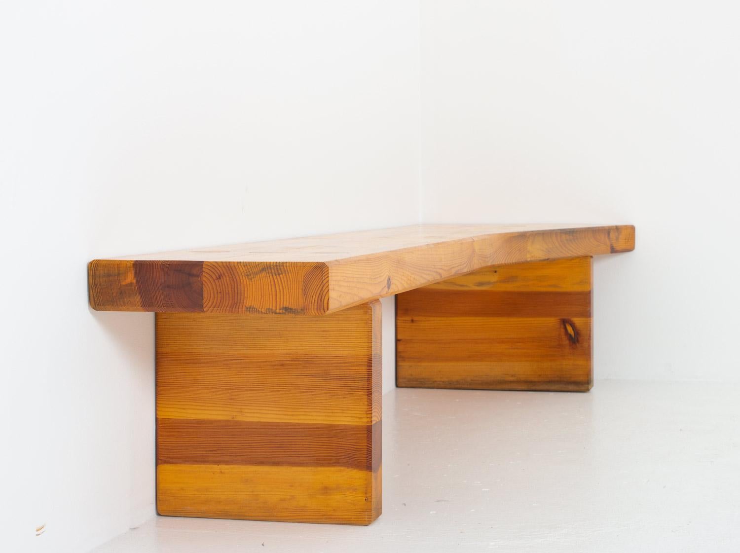 Swedish Bench in Pine by Sven Larsson, 1970s 1