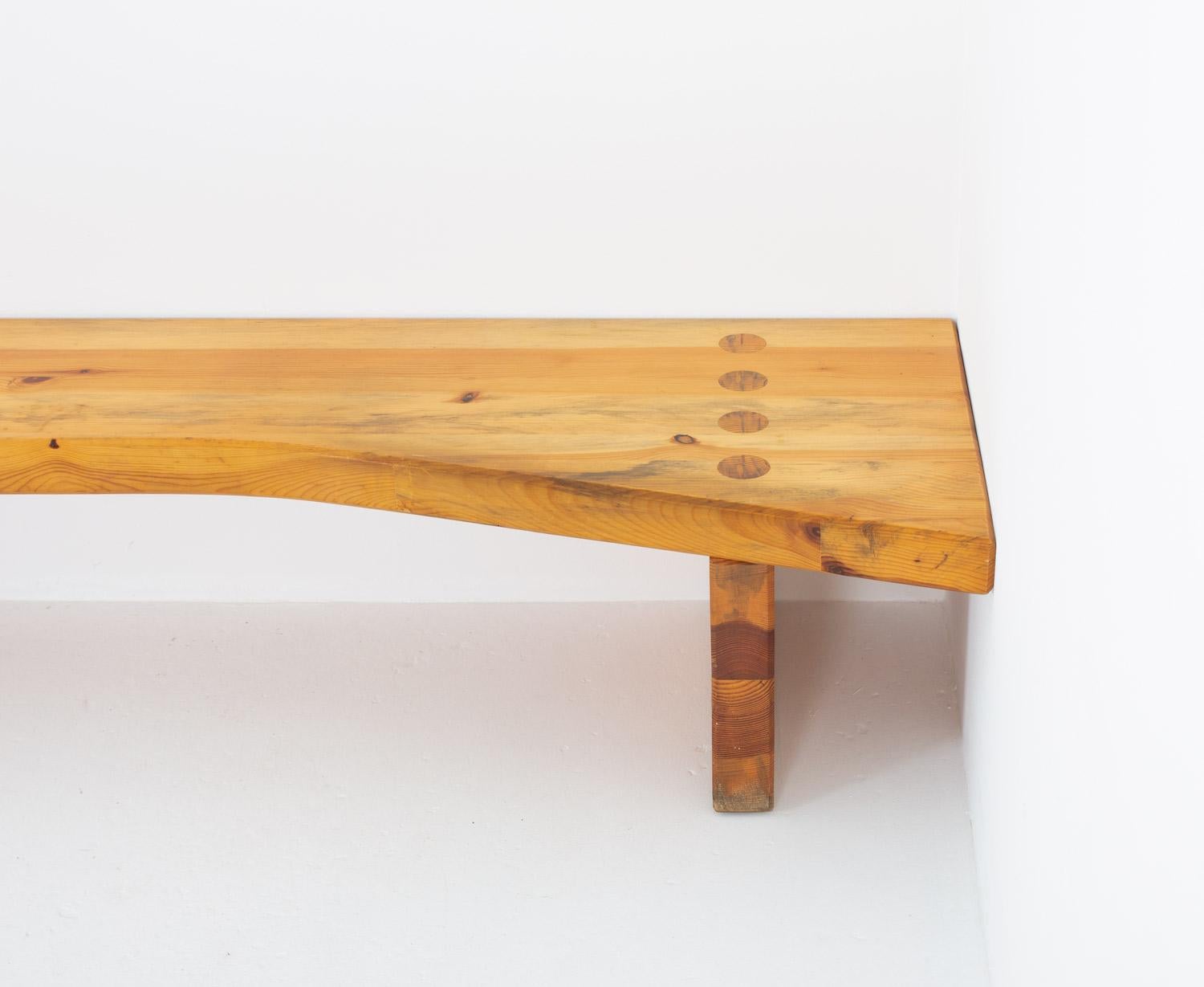 Swedish Bench in Pine by Sven Larsson, 1970s 2