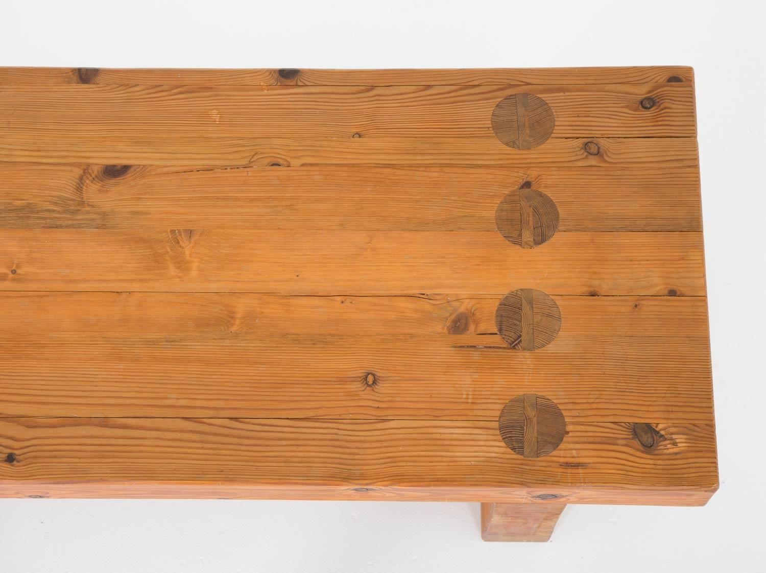 Mid-Century Modern Swedish Bench in Pine by Sven Larsson For Sale