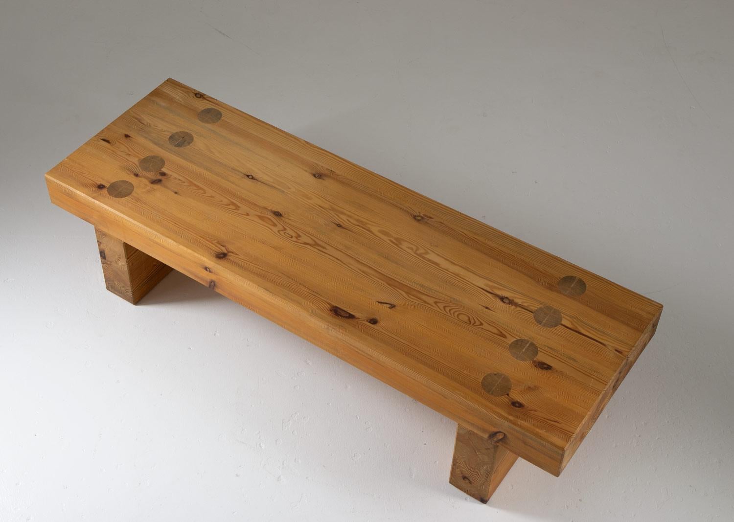 Swedish Bench in Pine by Sven Larsson For Sale 1