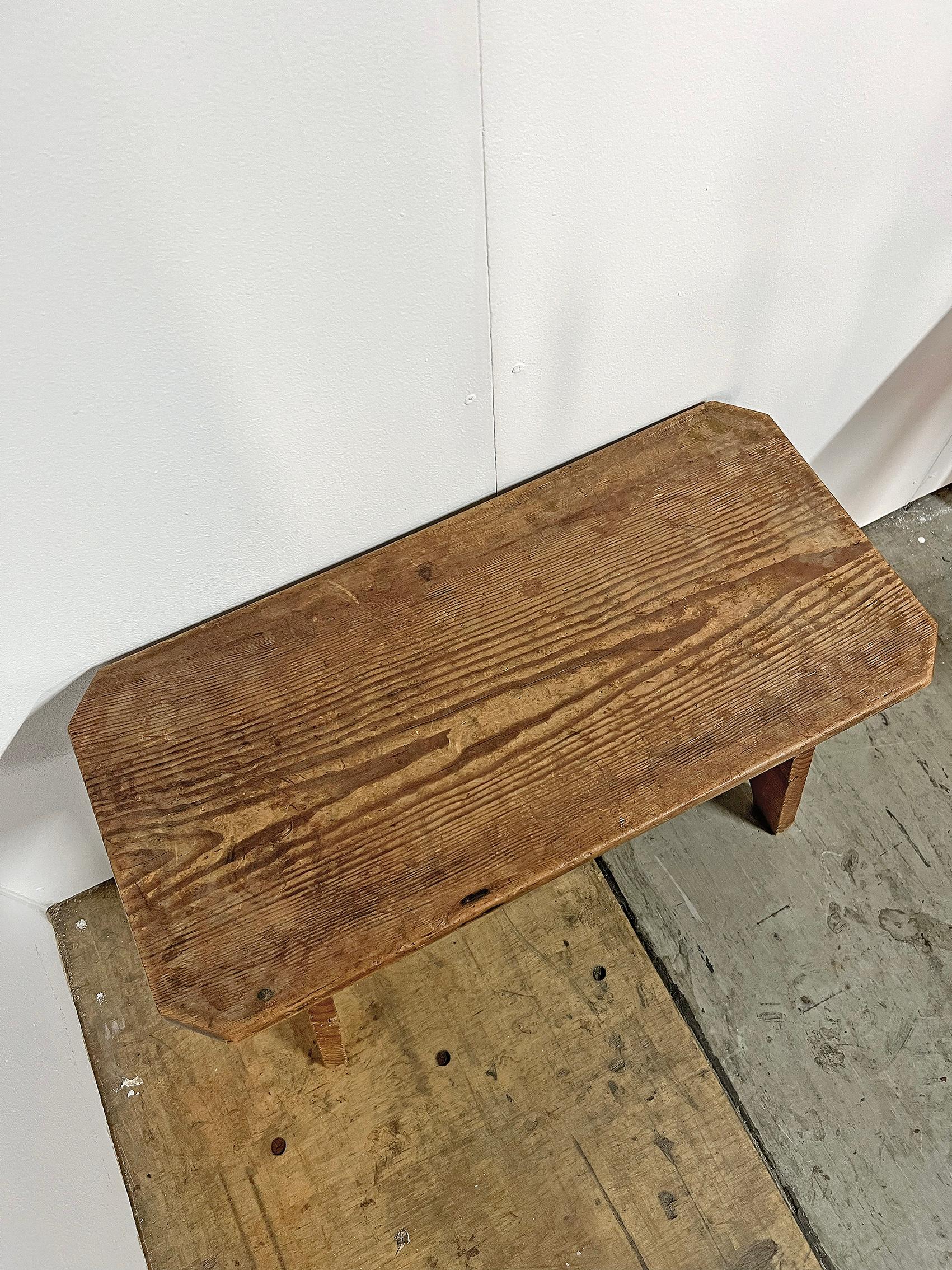Mid-20th Century Swedish Bench in Pine ca 1930's For Sale