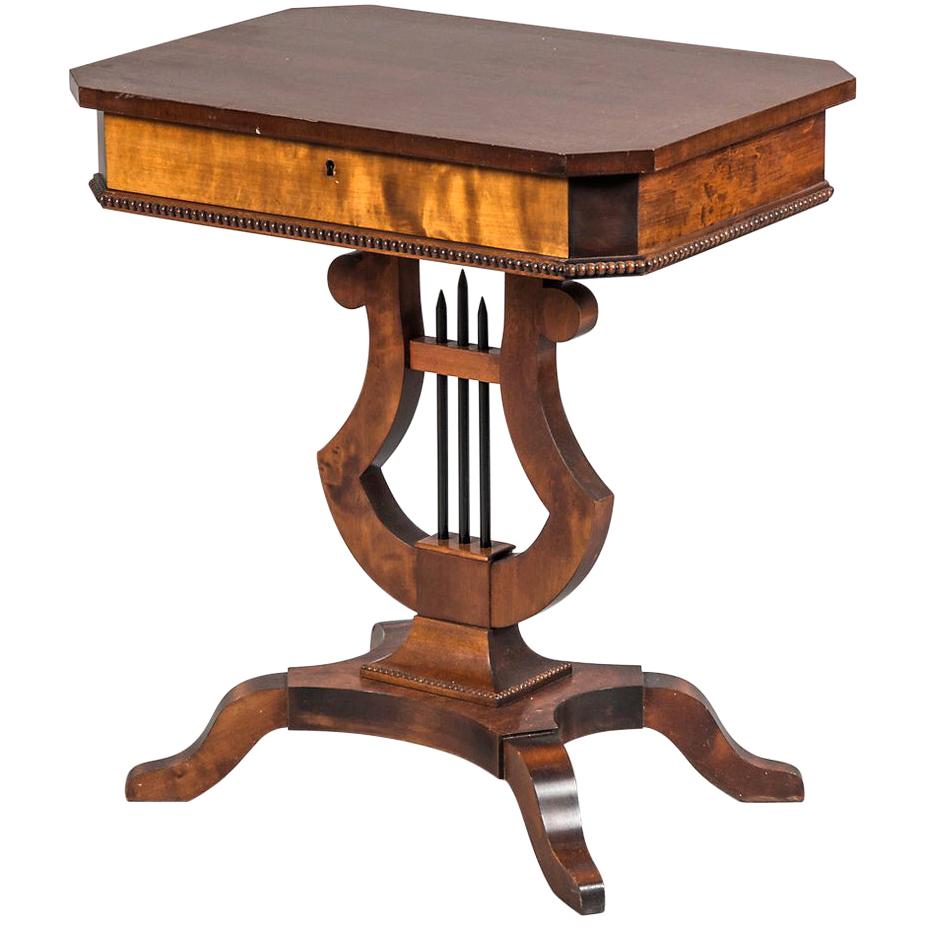Antique The Pedestal Table Biedermeier suédoise, polonaise française, 19e siècle 