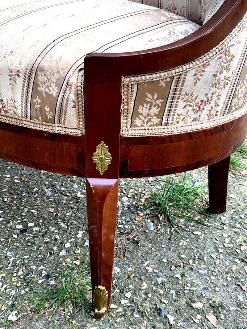 Art Deco Swedish Biedermeier Armchairs Pair Tub Chairs Round Late 1800s
