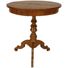 Swedish Biedermeier Ash Medallion End Table