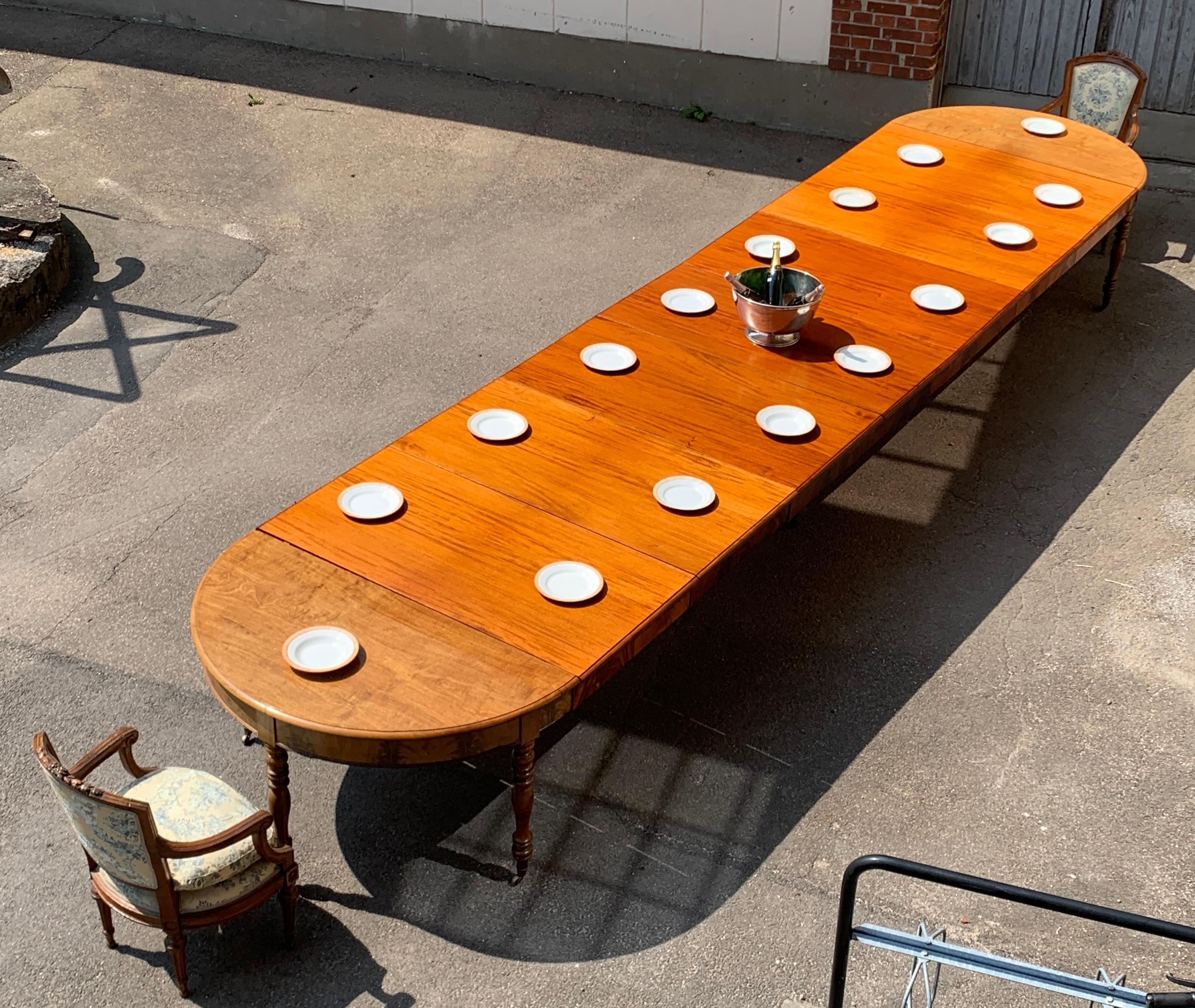 Swedish Biedermeier Long Dining Table in Mahogany 9