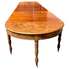 Swedish Biedermeier Long Dining Table in Mahogany